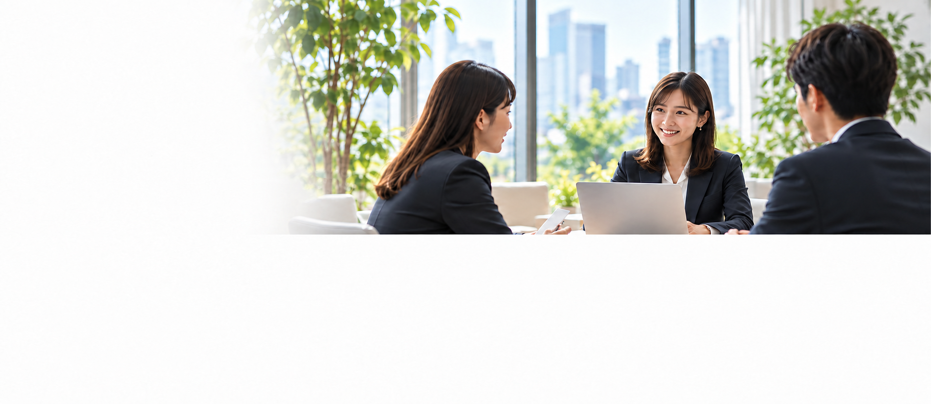 A team discussing people and technology
